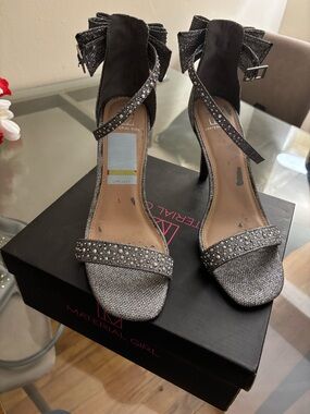Everly Silver Embellished High Heel Sandals